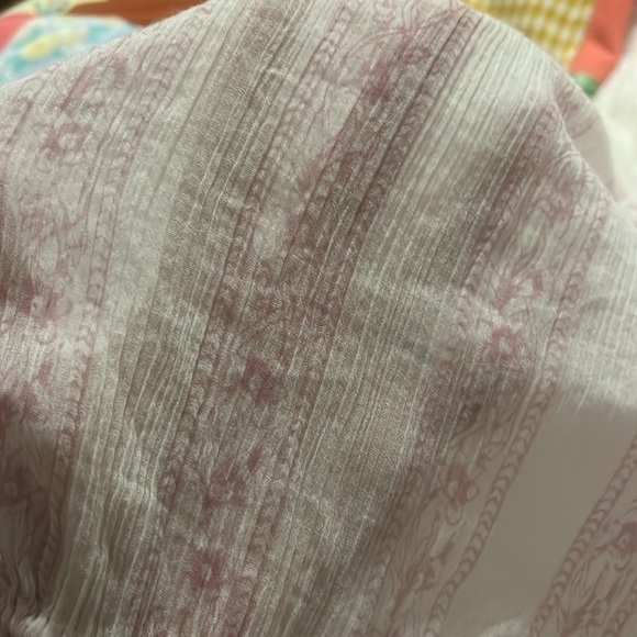 Free People Flounce Sleeve Sheer Boho Hippie peasant Blouse Top Ruffle Feminine - Picture 7 of 8